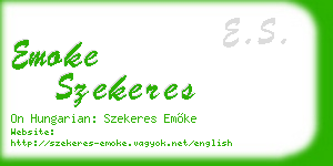 emoke szekeres business card